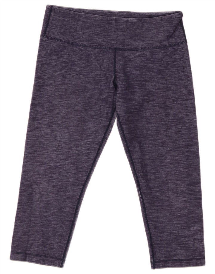 LULULEMON Womens Capri Leggings US 8 Medium  Purple Pinstripe