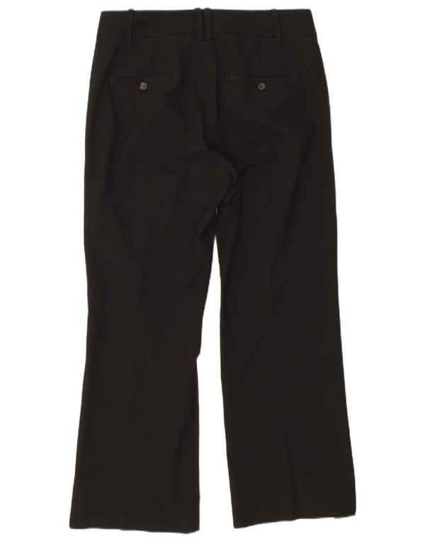 Zara Womens Straight Chino Trousers EU 44 XL W34 L27 Black Viscose