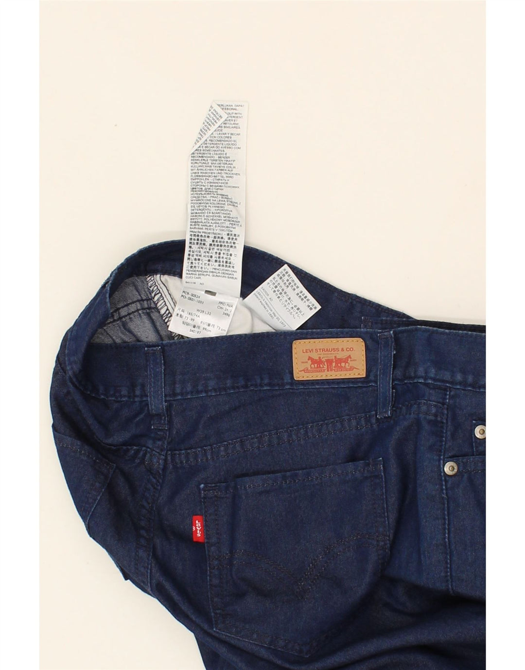 LEVI'S Womens Slim Jeans W29 L29 Navy Blue Cotton Vintage Levi's and Second-Hand Levi's from Messina Hembry 