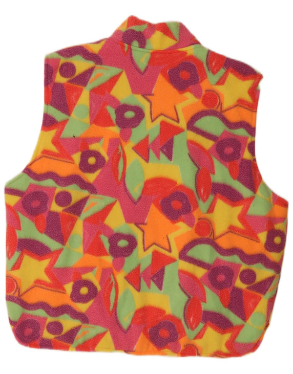Gilet in pile da uomo vintage UK 42 XL multicolore geometrico