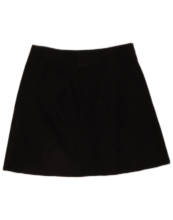 Mini saia feminina vintage W27 pequena preta