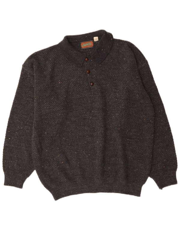 Mckenzie Dame Polo Neck Sweater UK 26 5XL Grå Flecked Polyacrylic