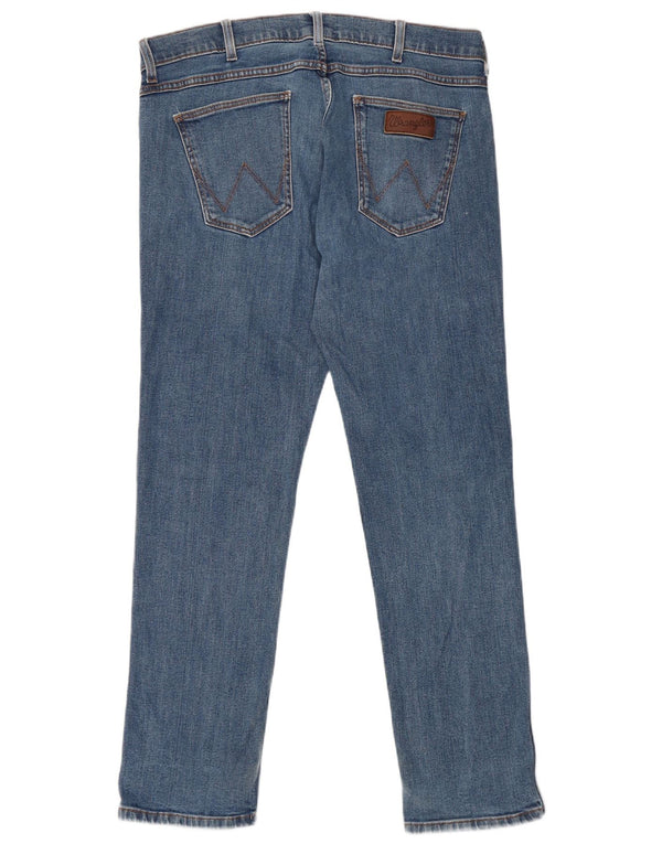 Мужские прямые джинсы Wrangler Greensboro W36 L32, синий хлопок