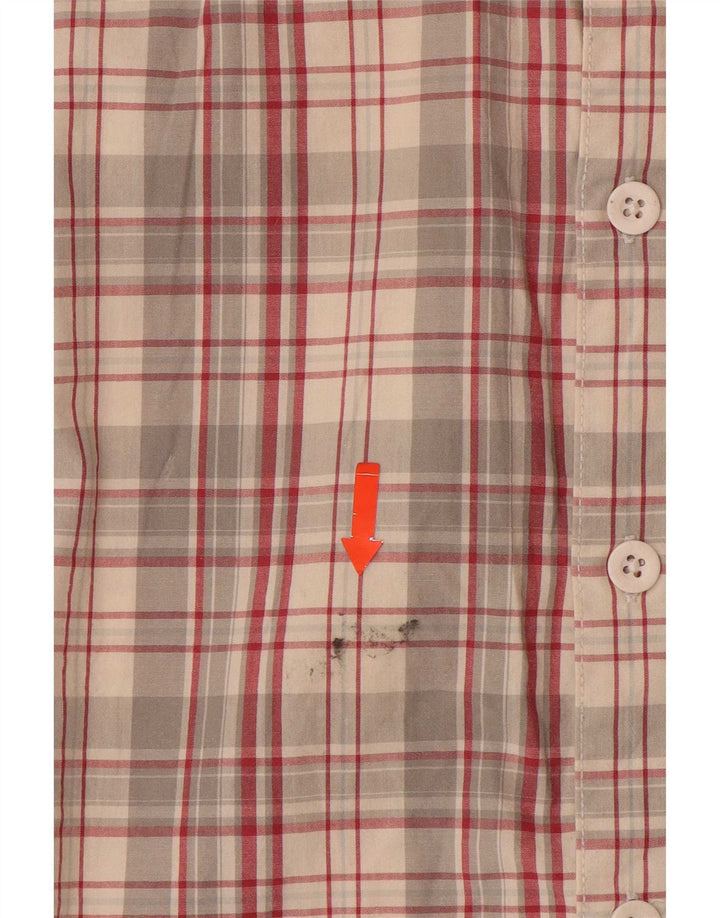 Weird Fish Mens Short Sleeve Shirt Large Multicoloured Check Cotton