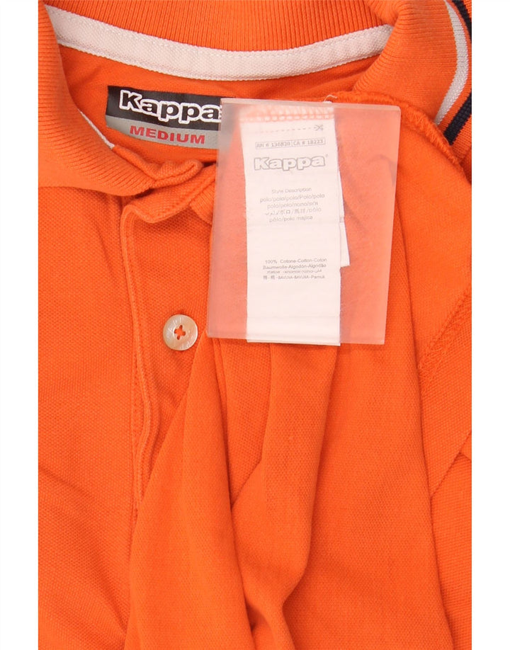 KAPPA Mens Polo Shirt Medium Orange Cotton