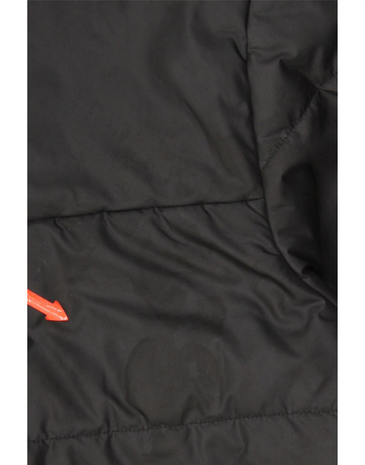 Adidas Jungen wattierte Jacke mit Kapuze, 11–12 Jahre, schwarzes Polyester