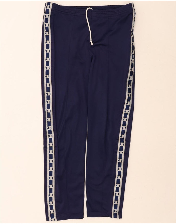 CHAMPION Mens Graphic Tracksuit Trousers Medium  Navy Blue Polyester Vintage Champion and Second-Hand Champion from Messina Hembry 
