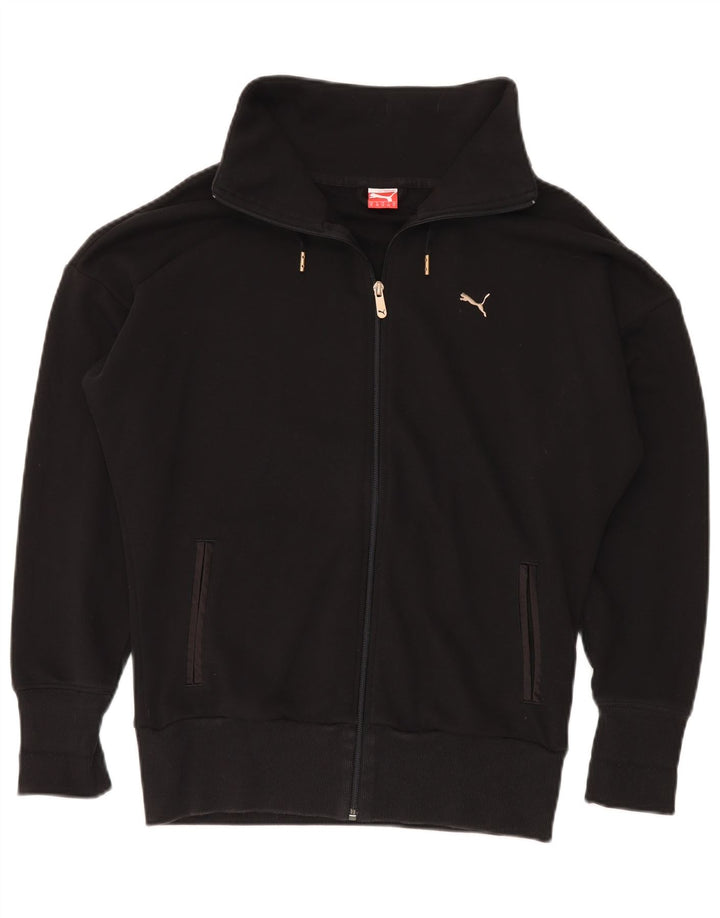 PUMA Mens Oversized Tracksuit Top Jacket UK 12 Medium Black Cotton