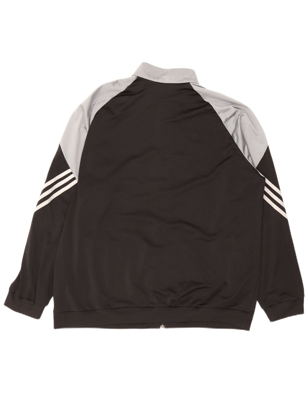 Adidas Mens Tracksuit Top Jacket 2XL Black Colourblock Polyester