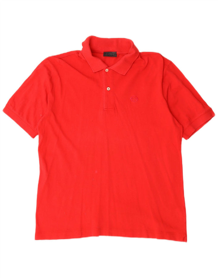 Sergio Tacchini Herre poloshirt IT 46 Lille rød bomuld