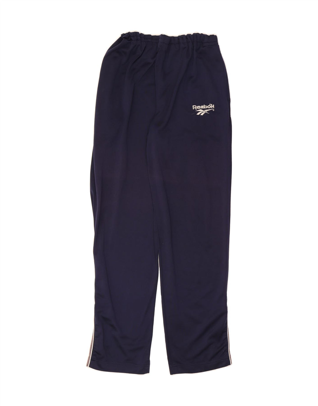 REEBOK Mens Tracksuit Trousers Medium Navy Blue Colourblock Polyester Vintage Reebok and Second-Hand Reebok from Messina Hembry 