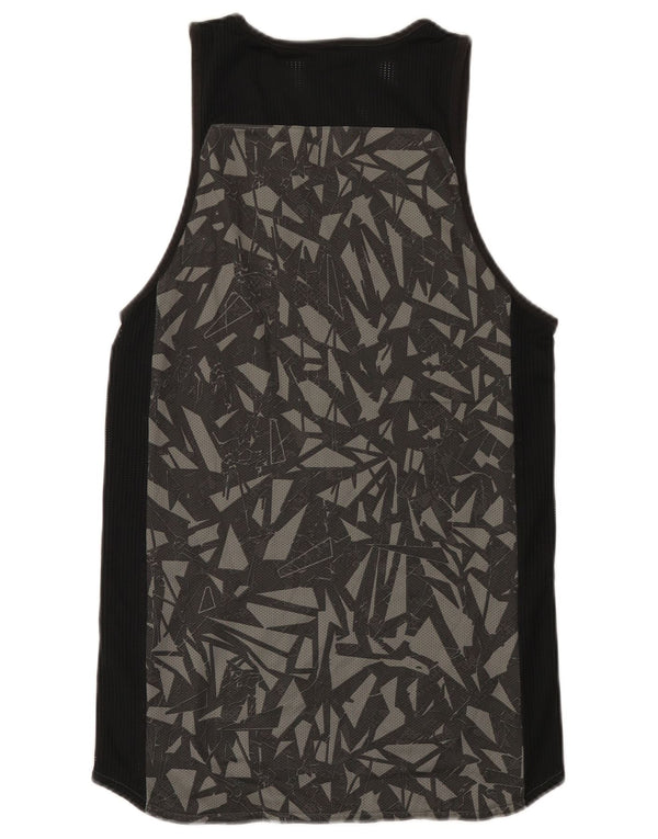 Adidas Mens Vest Top Small Black Geometric Cotton