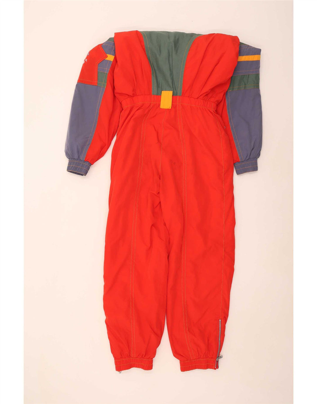 Ninety Eight Herre Ski Jumpsuit UK 40 Medium Red Colourblock Polyester