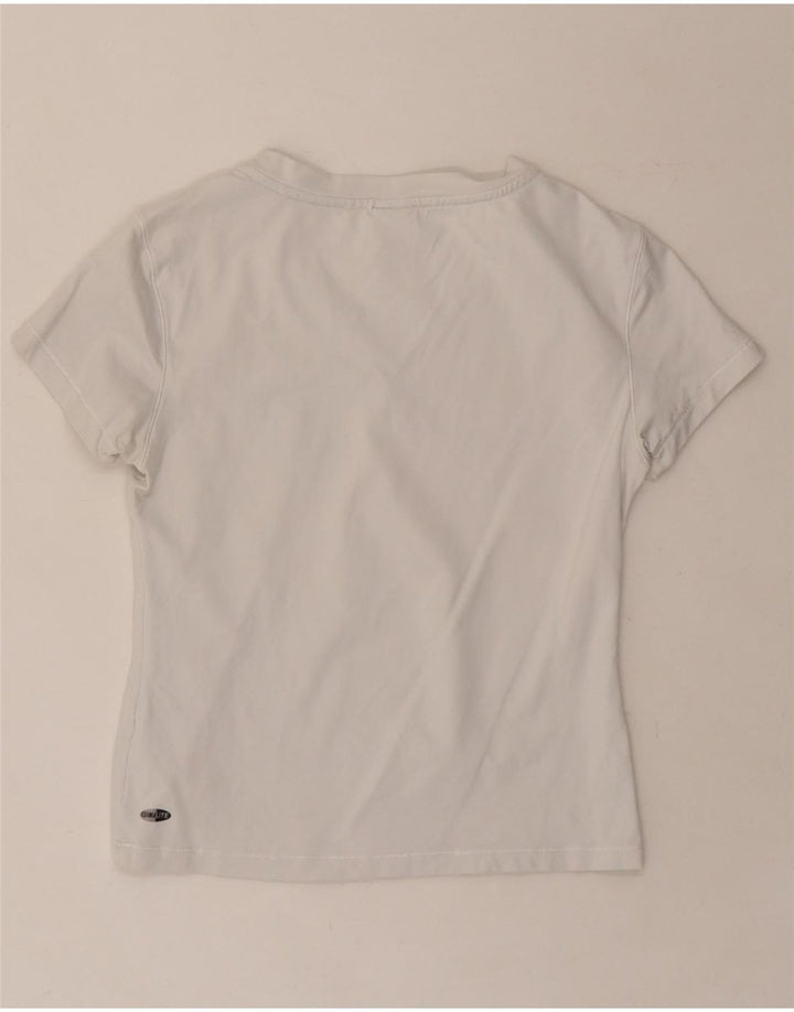 ADIDAS Womens Climalite Crop T-Shirt Top UK 12 Medium White Polyester Vintage Adidas and Second-Hand Adidas from Messina Hembry 