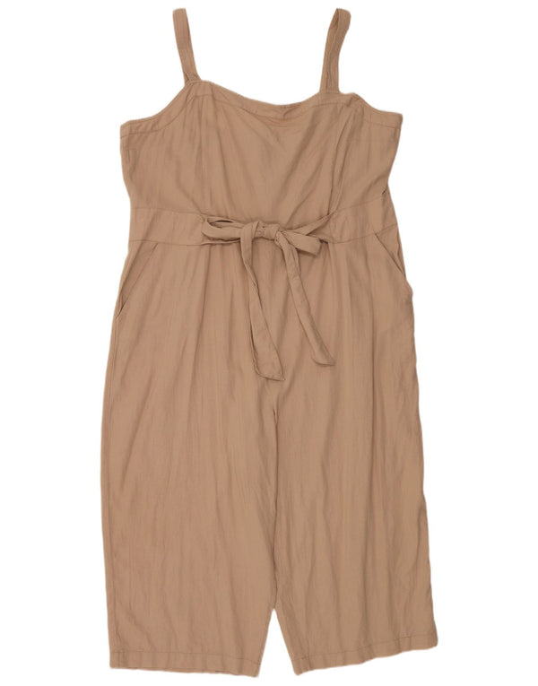 Fat Face Damen-Overall, ärmellos, UK 22, 3XL, W48, L20, Beige, Leinen