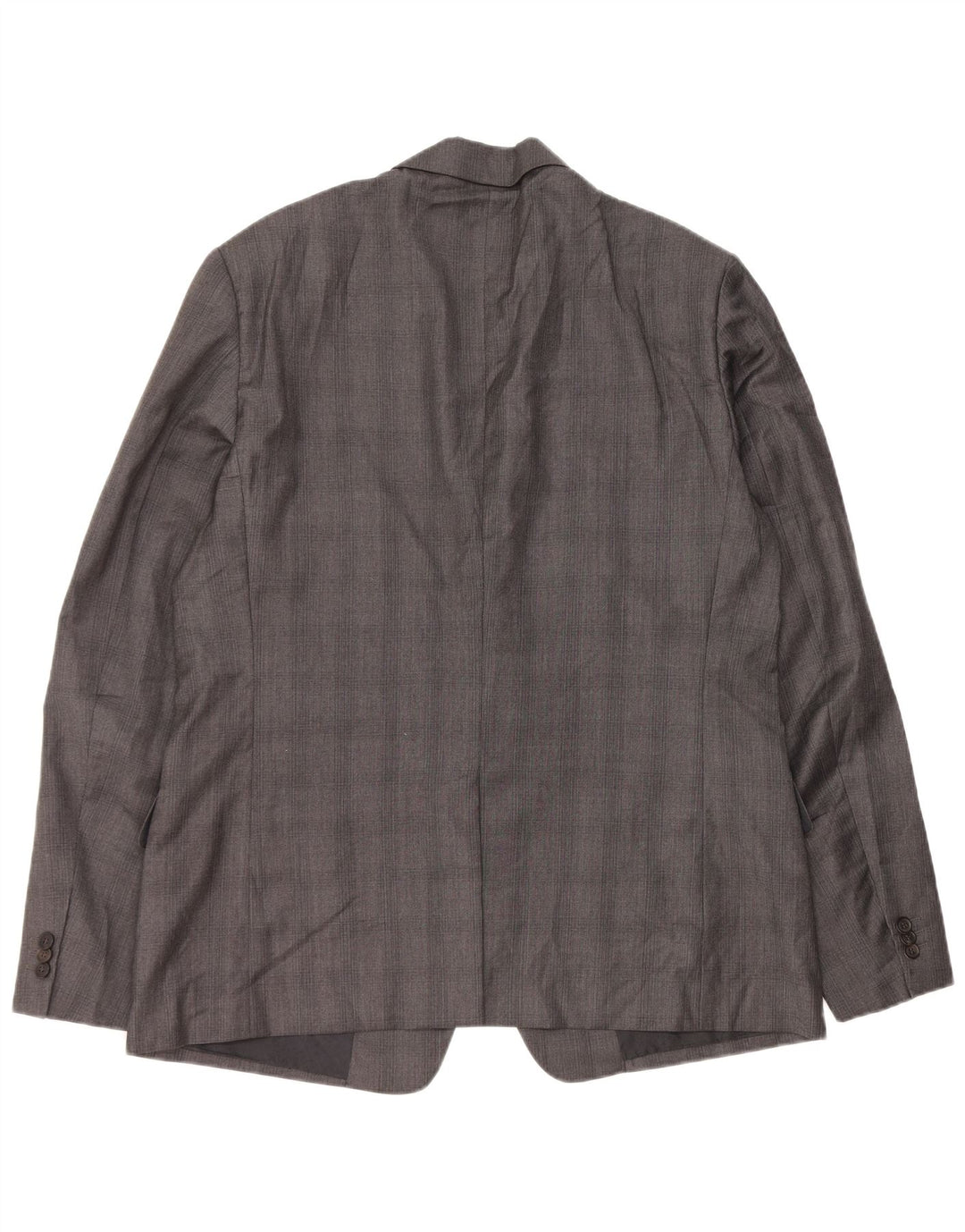 Jaqueta Blazer Masculina Prada com 2 Botões IT 56 2XL Cinza Check Viscose