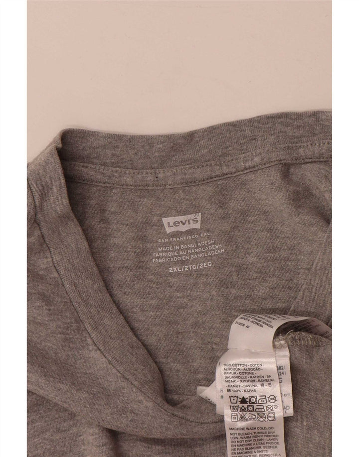 Levi's Mens Graphic T-Shirt Top 2XL Grey Cotton