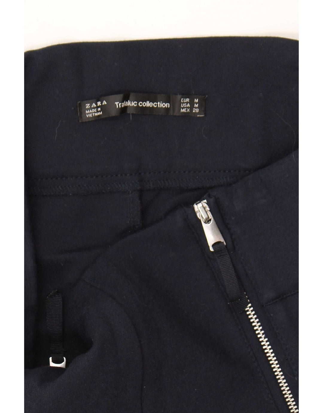 Zara Womens Leggings UK 12 Medium Navy Blue