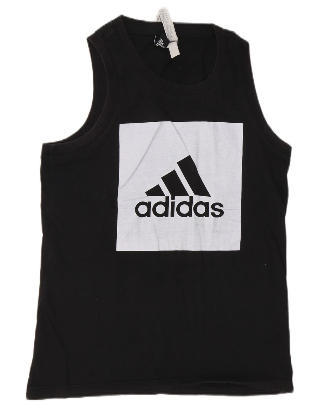 Adidas Uomo Canotta Grafica Top Piccola Nera in Cotone