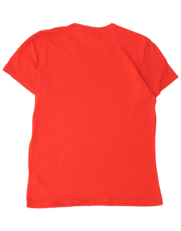 ADIDAS Mens Graphic T-Shirt Top Medium Red Cotton