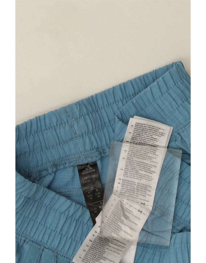Adidas Womens Sport Shorts UK 8/10 Small Blue Polyester