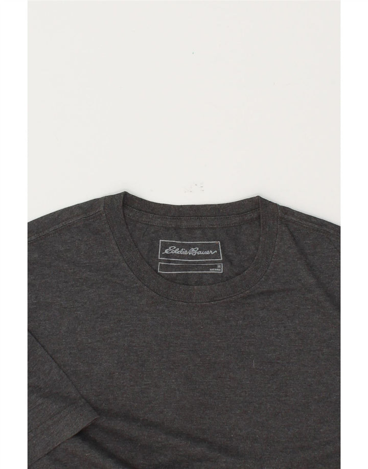 EDDIE BAUER Mens T-Shirt Top Medium Grey Flecked Cotton Vintage Eddie Bauer and Second-Hand Eddie Bauer from Messina Hembry 