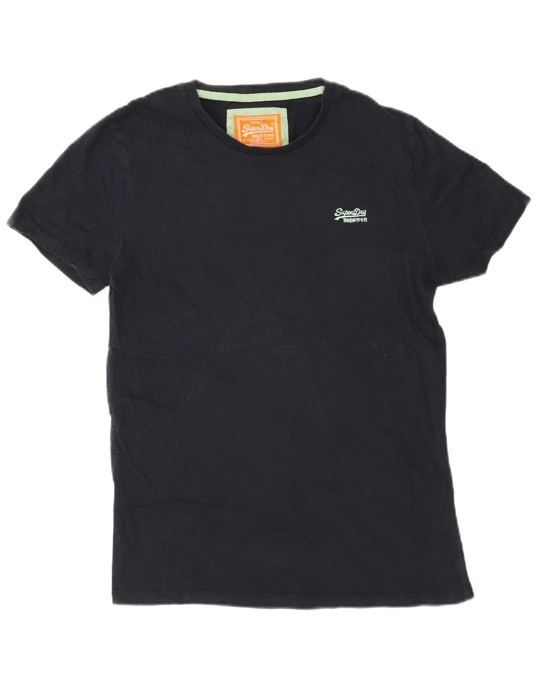 Superdry Mens T-Shirt Top Medium Navy Blue Cotton