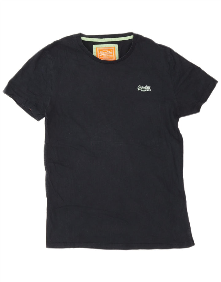 Superdry Mens T-Shirt Top Medium Navy Blue Cotton