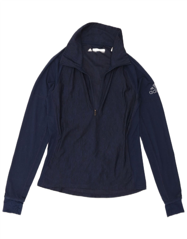 Adidas Damen Graphic Pullover Trainingsanzug Top UK 8/10 Small Marineblau