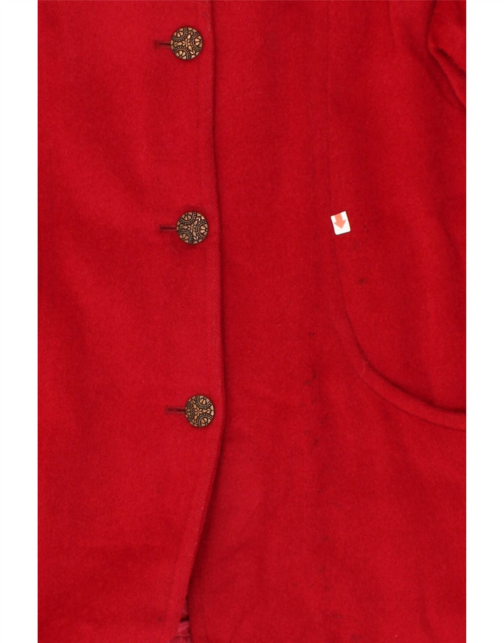 LONDON FOG Womens Overcoat UK 14 Medium Red Wool Vintage London Fog and Second-Hand London Fog from Messina Hembry 