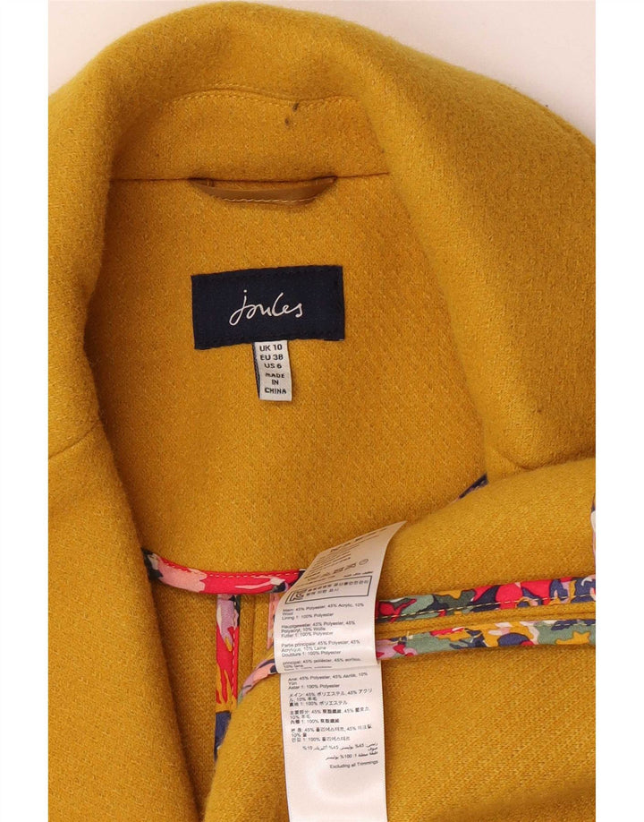 Cappotto da donna Joules UK 10 piccolo classico in poliestere giallo