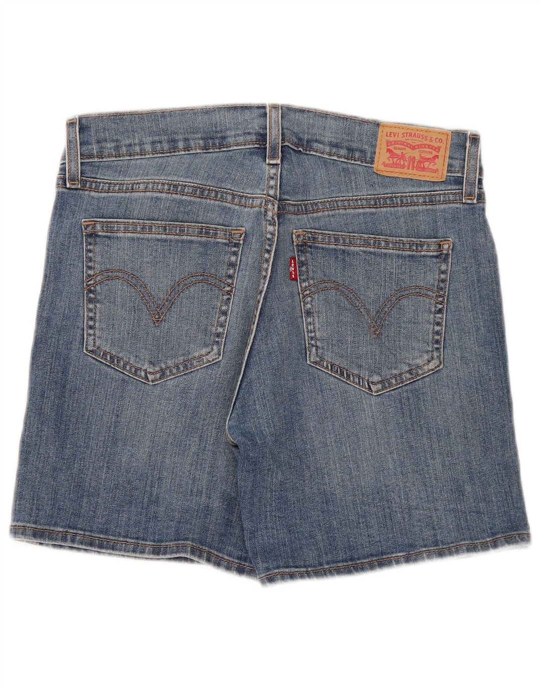Pantaloncini di jeans da donna Levi's W27 piccoli in cotone blu