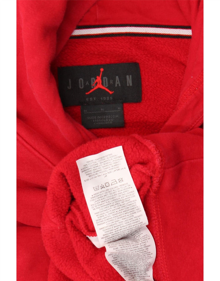Jordan Mens Hoodie Jumper Medium Red Cotton