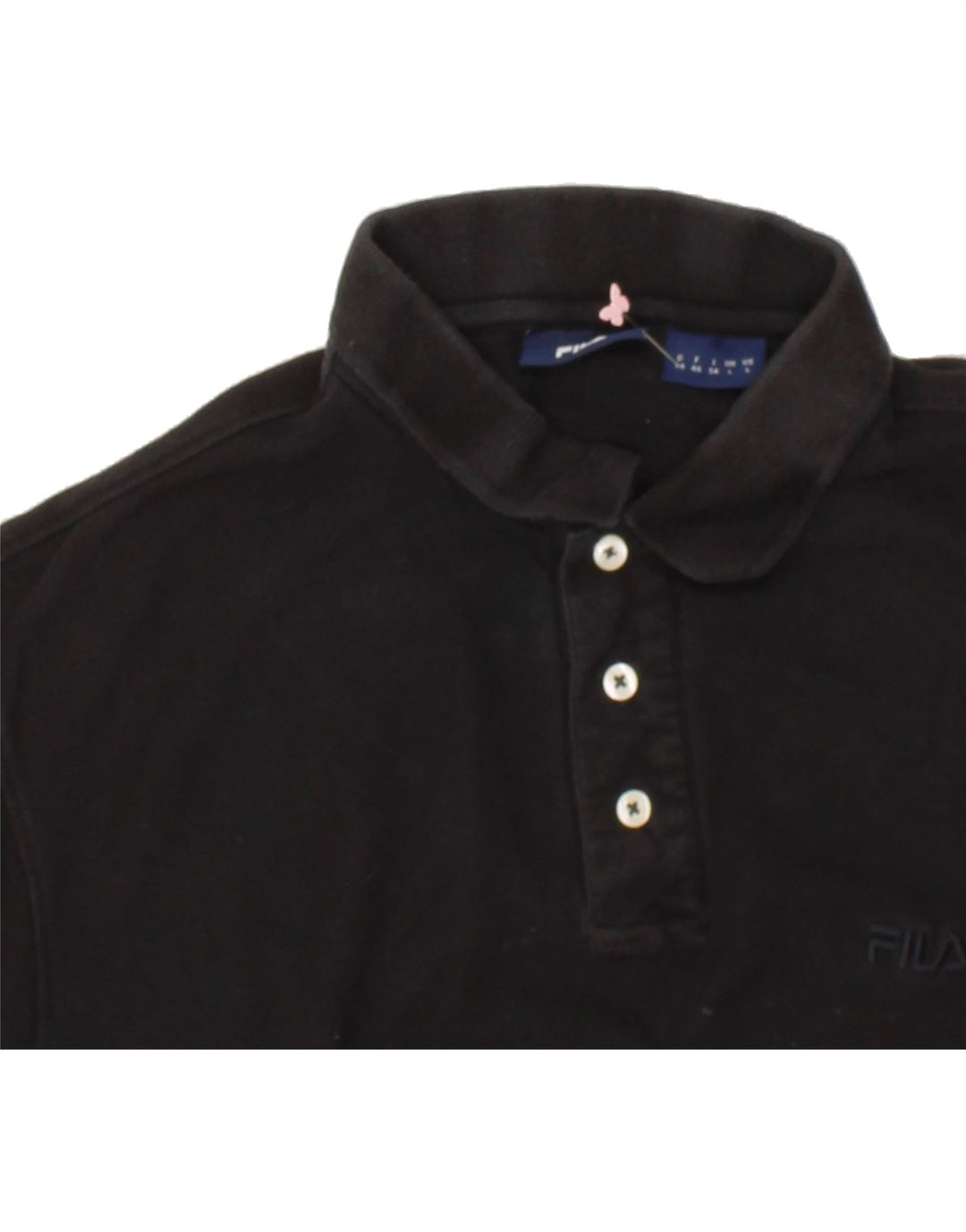 FILA Mens Polo Shirt Large Black Cotton Vintage Fila and Second-Hand Fila from Messina Hembry 