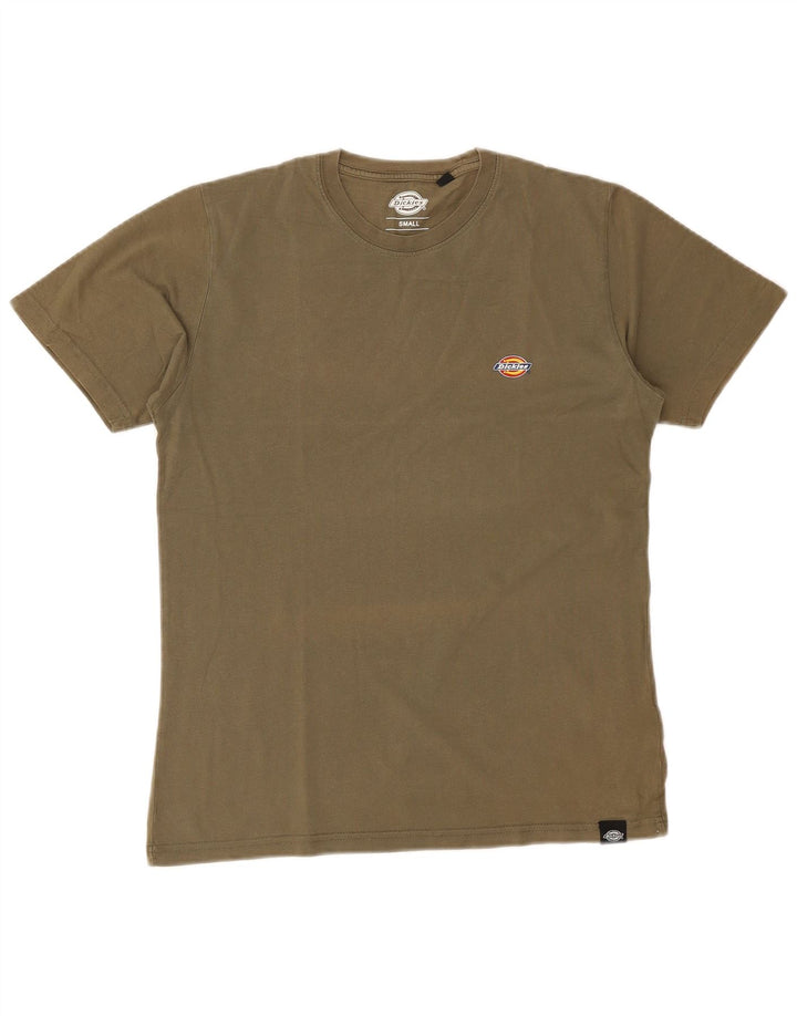 Dickies Mens T-Shirt Top Small Khaki Cotton