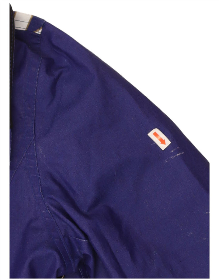 UNIKATE BY HARRY HENGST Womens Graphic Rain Jacket UK 14 Medium Blue