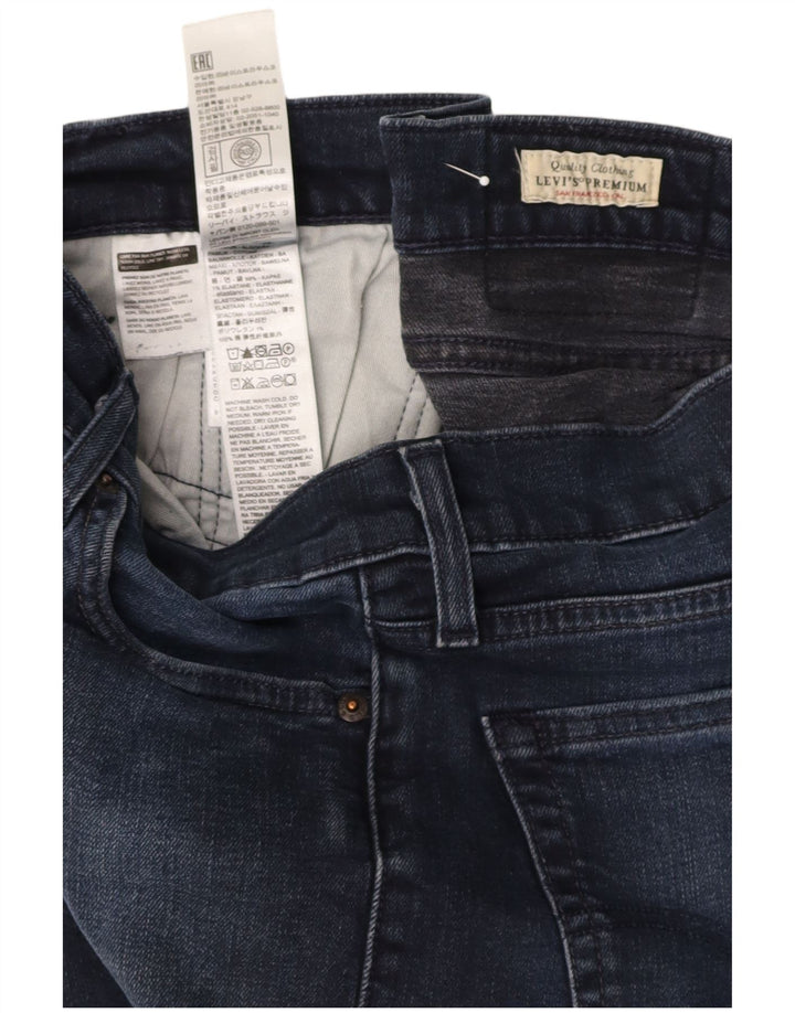 LEVI'S Mens Slim Jeans W30 L30 Navy Blue Cotton