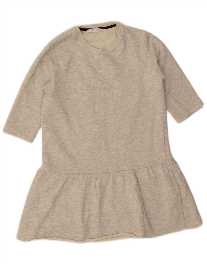 Zara Womens Tunic Dress UK 10 Small Grey Flecked Polyester