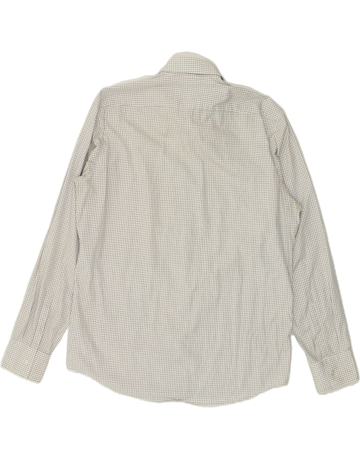 HUGO BOSS Mens Regular Fit Shirt Size 16 41 Large Grey Check Cotton | Vintage Hugo Boss | Thrift | Second-Hand Hugo Boss | Used Clothing | Messina Hembry 