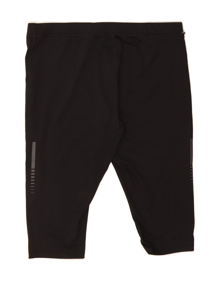ASICS Womens Bermuda Sport Shorts UK 20 2XL  Black Polyester Vintage Asics and Second-Hand Asics from Messina Hembry 