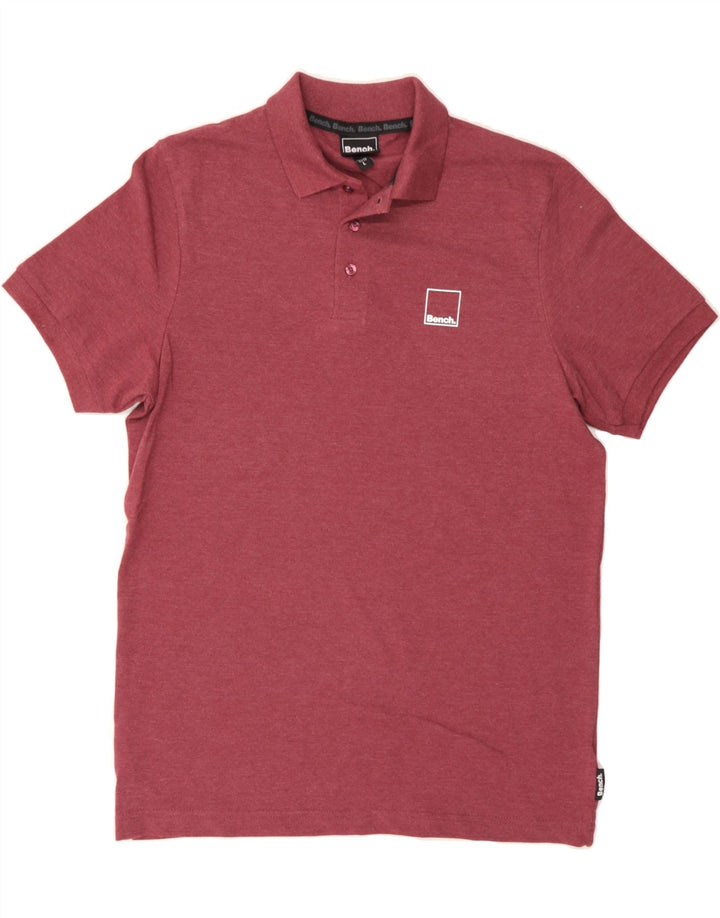 BENCH Mens Polo Shirt Large Maroon Cotton Vintage Bench and Second-Hand Bench from Messina Hembry 