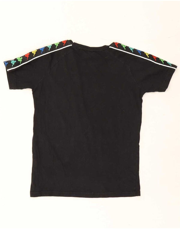Kappa Boys Grafisk T-Shirt Top 11-12 År Sort Bomuld