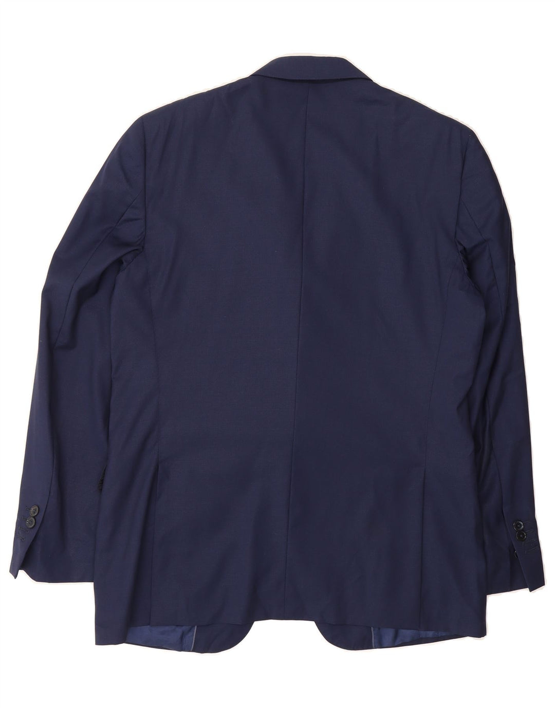 MASSIMO DUTTI Mens 2 Button Blazer Jacket EU 52 Large Navy Blue Acetate Vintage Massimo Dutti and Second-Hand Massimo Dutti from Messina Hembry 