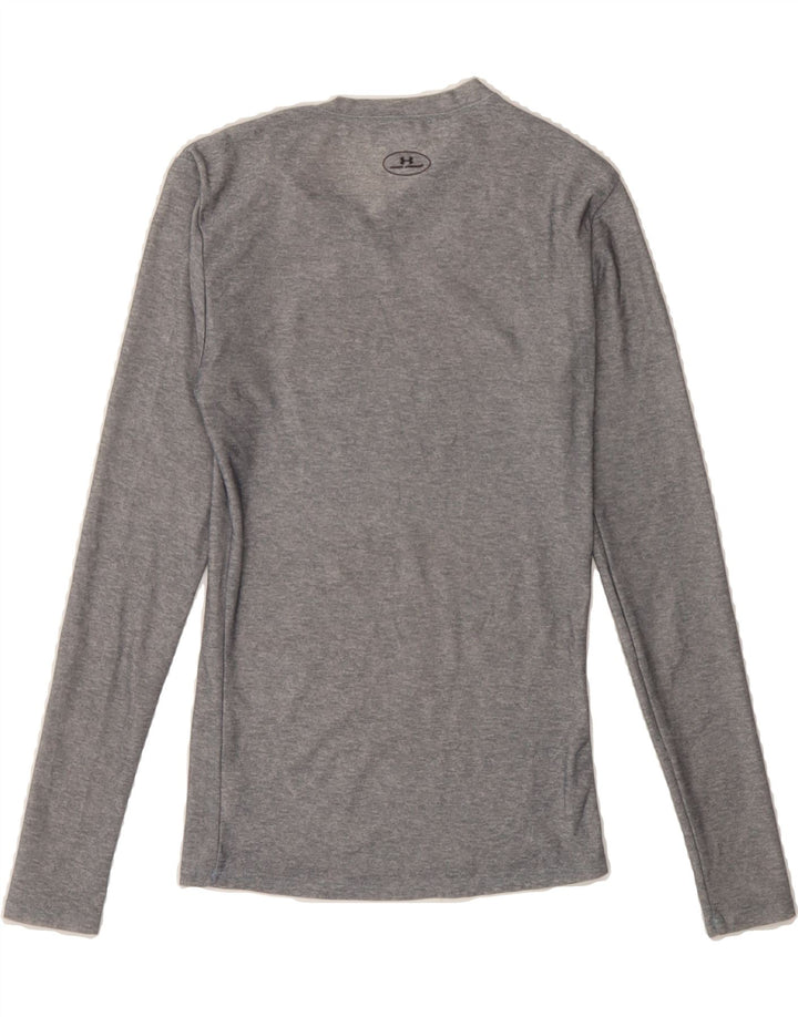 UNDER ARMOUR Womens Top Long Sleeve UK 8 Small Grey Polyester Vintage Under Armour and Second-Hand Under Armour from Messina Hembry 