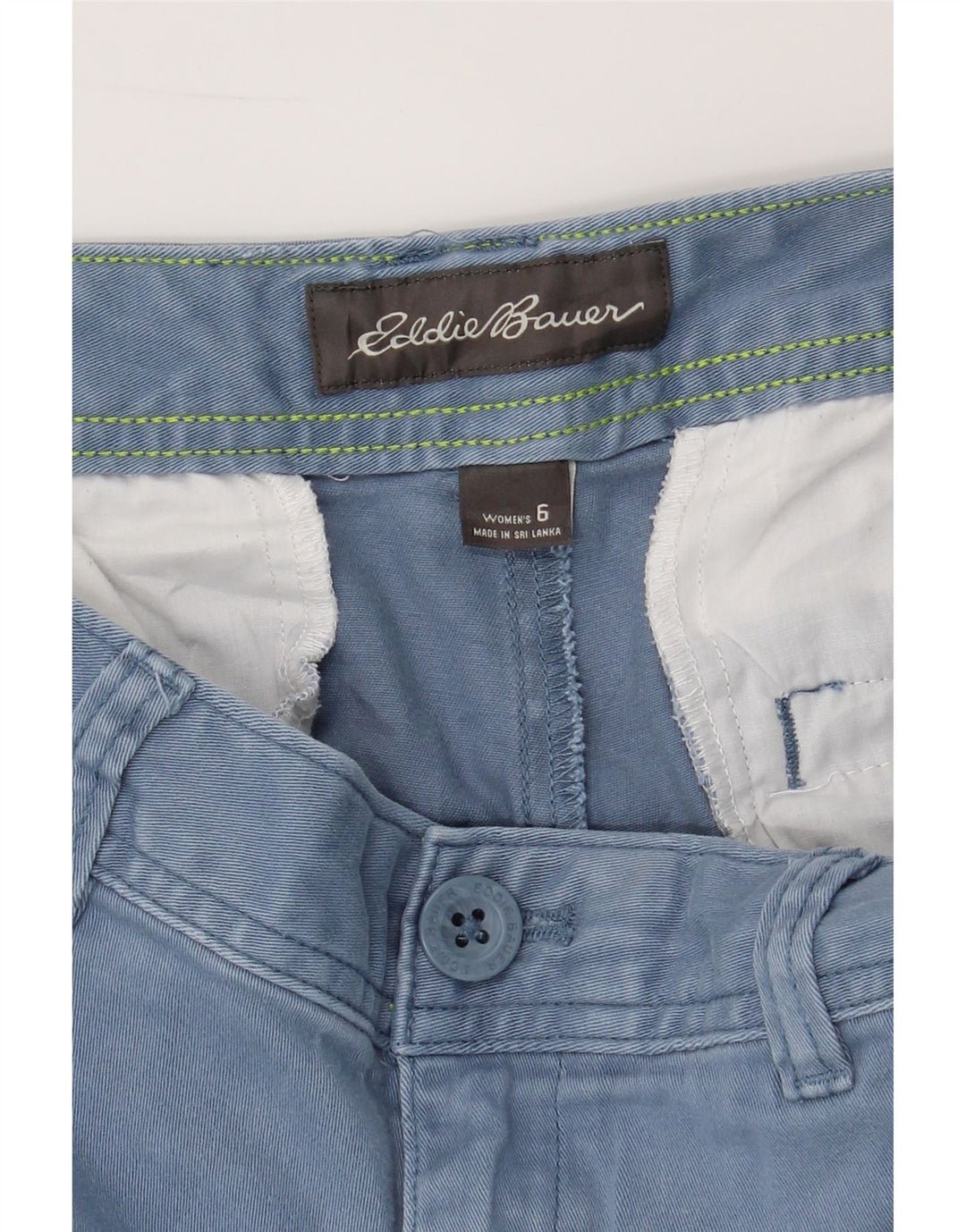 EDDIE BAUER Womens Chino Shorts US 6 Medium W30  Blue Cotton Vintage Eddie Bauer and Second-Hand Eddie Bauer from Messina Hembry 