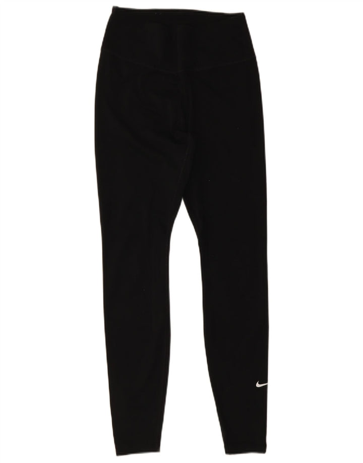 NIKE Womens Dri Fit Leggings UK 8 Small  Black