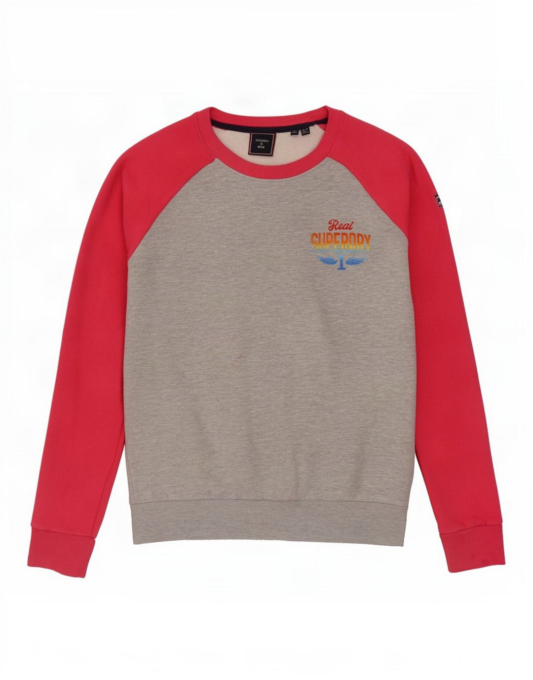 Felpa oversize da donna Superdry Jumper UK 10 Small Grey Colourblock