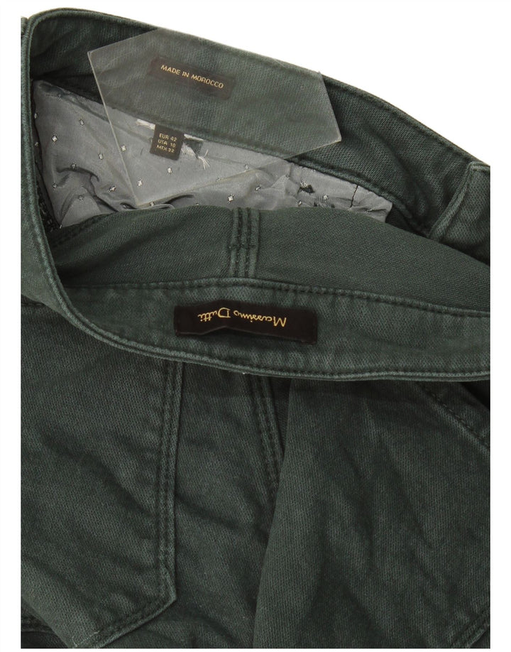 Massimo Dutti Womens Straight Jeans EU 42 Large W32 L28 Green
