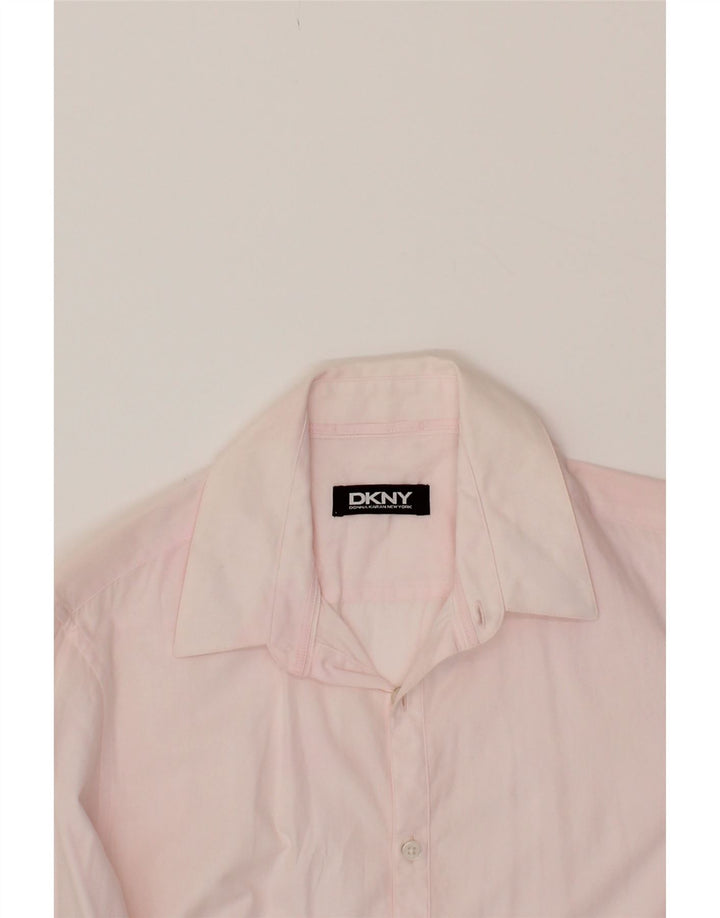 DKNY Mens Shirt Size 15 Medium Pink Cotton Vintage Dkny and Second-Hand Dkny from Messina Hembry 