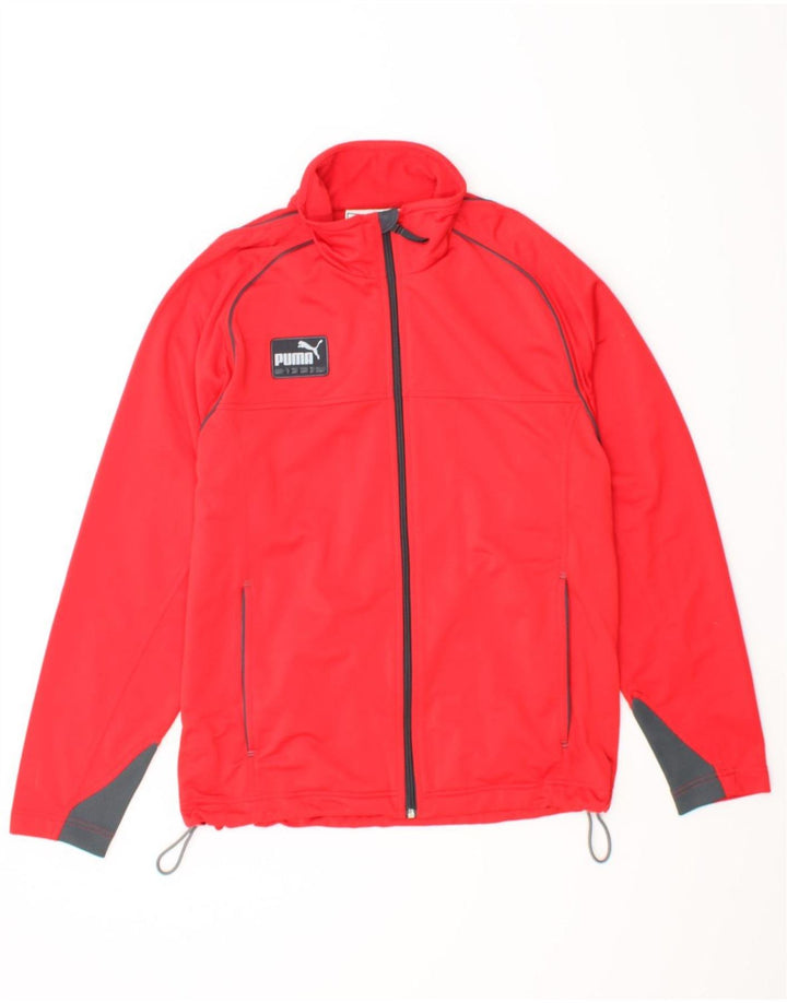 PUMA Mens Tracksuit Top Jacket Small Red Colourblock Polyester Vintage Puma and Second-Hand Puma from Messina Hembry 